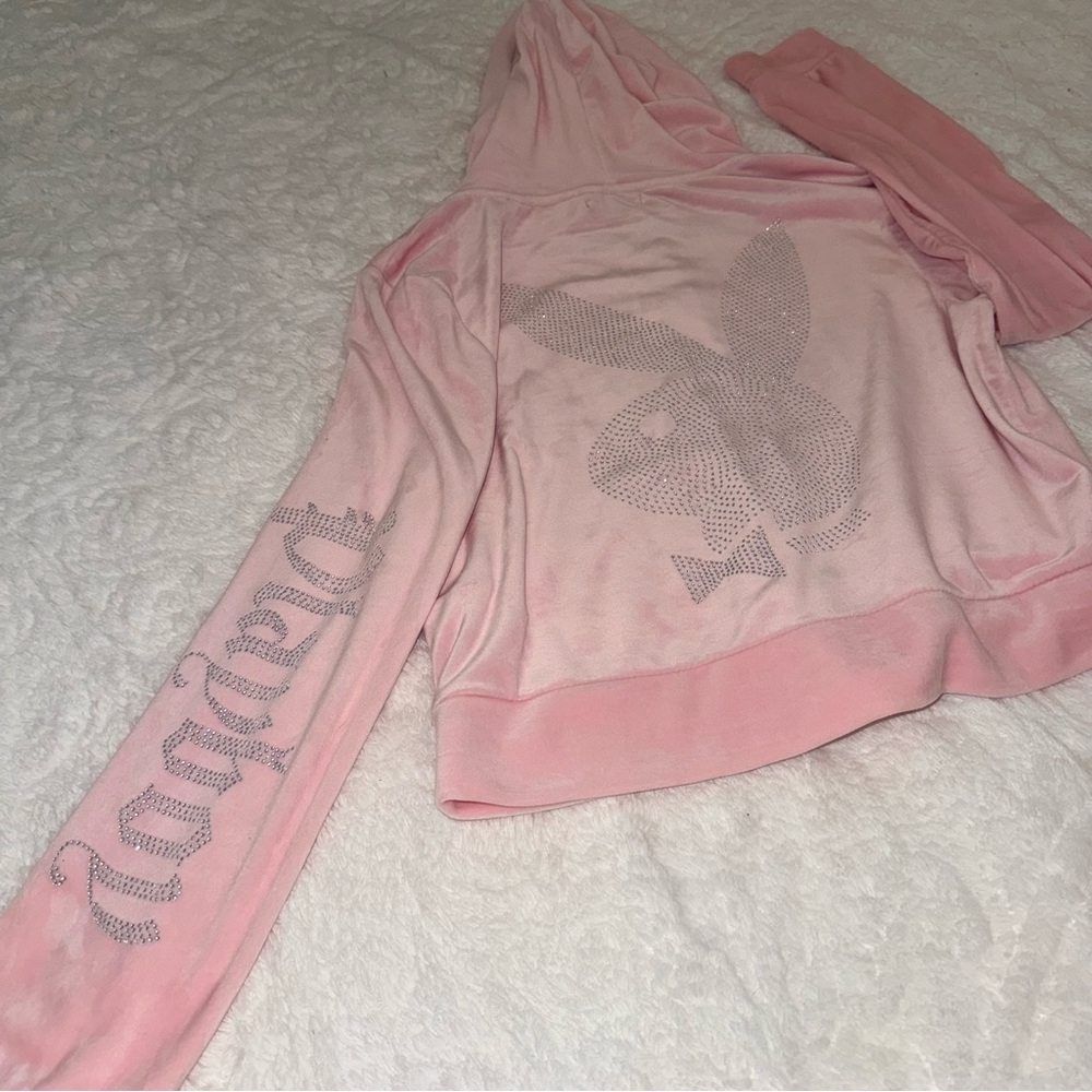 Playboy Soft Pink Velour Jacket